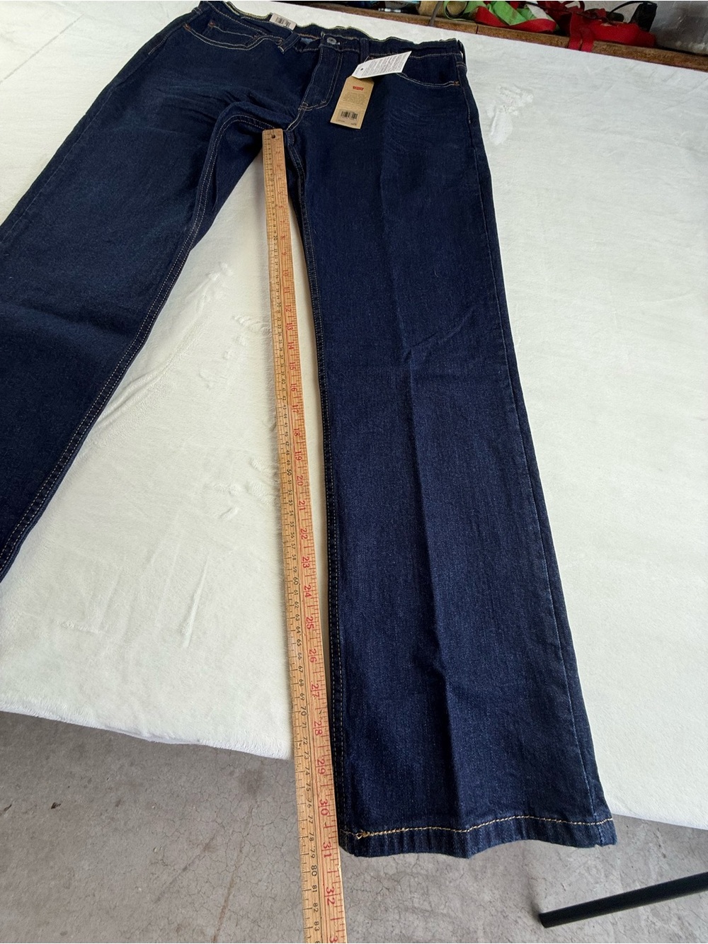 Levi's 514 Men's Indigo Straight-Leg Jeans Stretch 34x32 NWT Denim - Picture 9 of 11